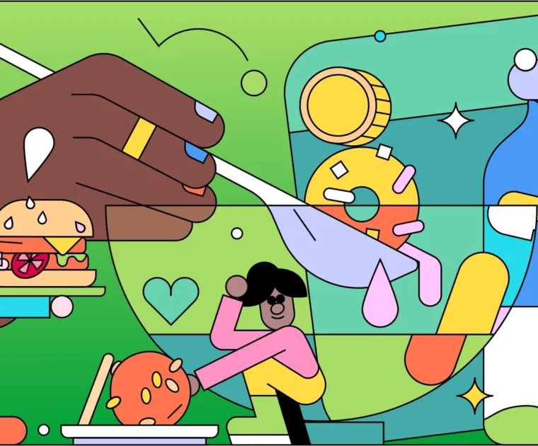 Food-focused illustration - Food marketing strategies